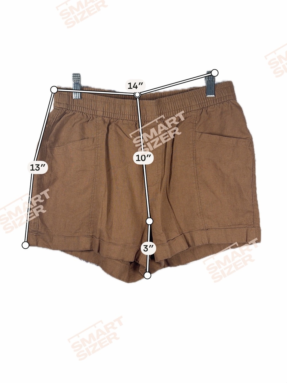 Old Navy High Rise Linen Blend Pull-On Shorts Brown Size Small - Picture 5 of 6